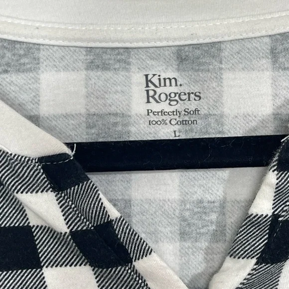 Bundle of 3 Plaid Kim Rogers Lee Rider Tops Long Sleeve 3/4 Sleeve Size Lg - Picture 13 of 15